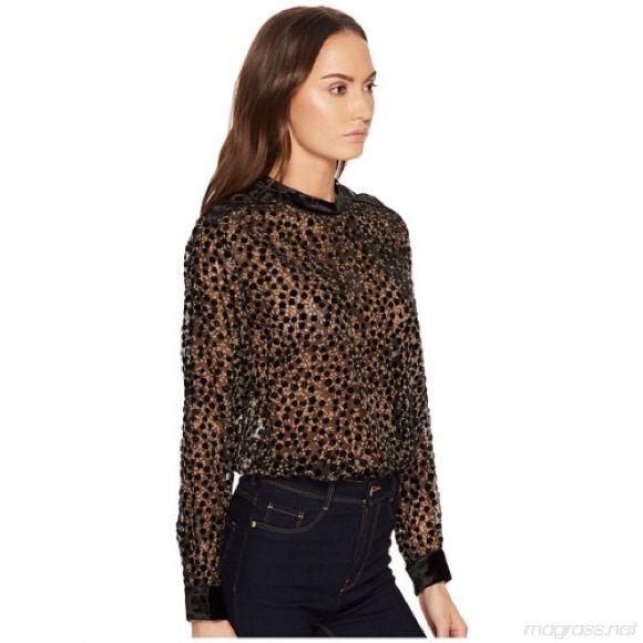 The Kooples Cherry Flower Red Polkadot Top - Picture 4 of 4